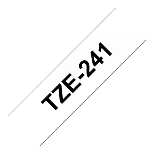 BROTHER P-TOUCH TZE-241 noir sur blanc 18mm pièce
