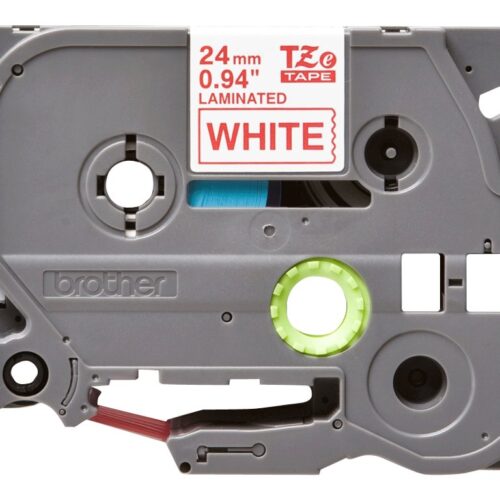 BROTHER P-TOUCH TZE-252 rouge sur blanc 24mm