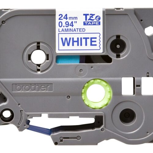 BROTHER P-TOUCH TZE-253 bleu sur blanc 24mm