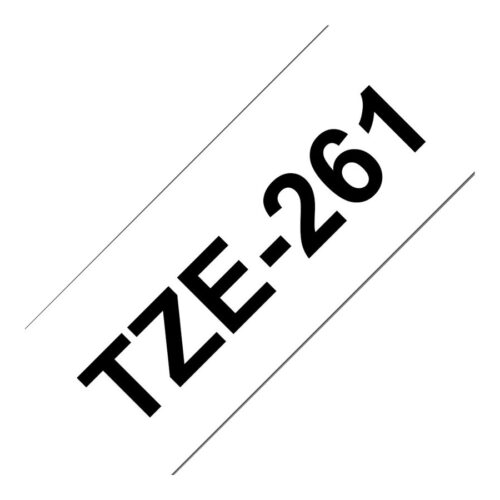 BROTHER P-TOUCH TZE-261 noir sur blanc 36mm
