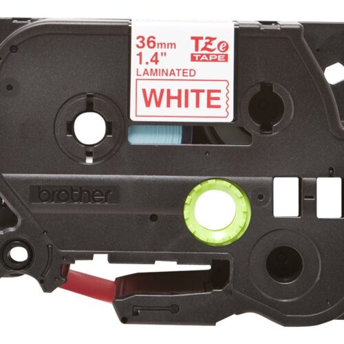 BROTHER P-TOUCH TZE-262 rouge sur blanc 36mm