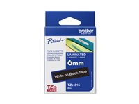 BROTHER P-TOUCH TZE-315 blanc sur noir  6mm
