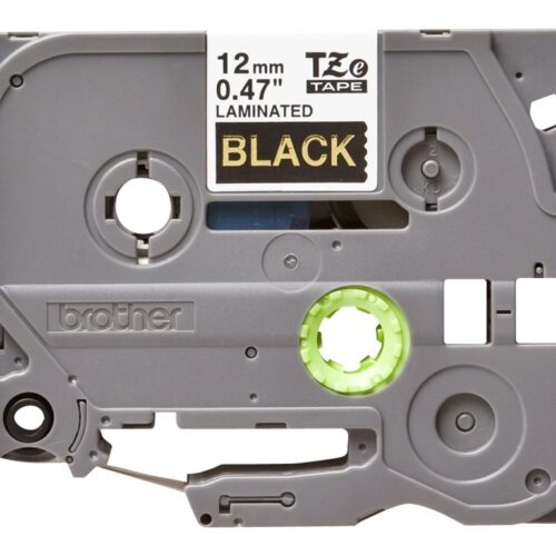 BROTHER P-TOUCH TZE-334 gold sur noir  12mm