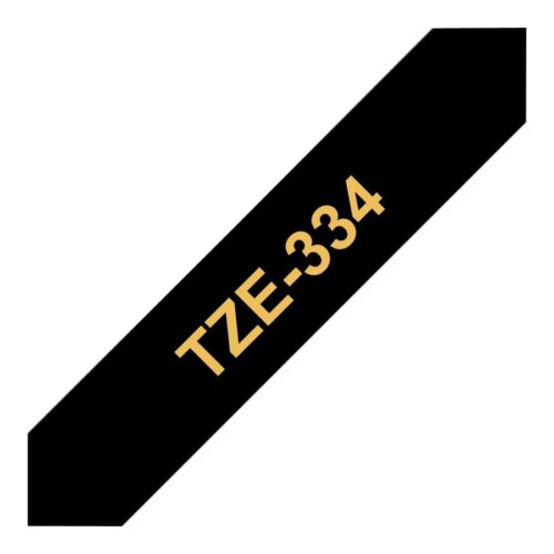 BROTHER P-TOUCH TZE-334 gold sur noir  12mm