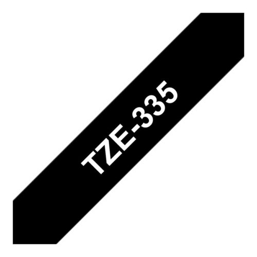 BROTHER P-TOUCH TZE-335 blanc sur noir  12mm