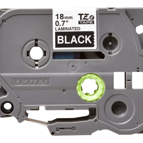 BROTHER P-TOUCH TZE-345 blanc sur noir  18mm