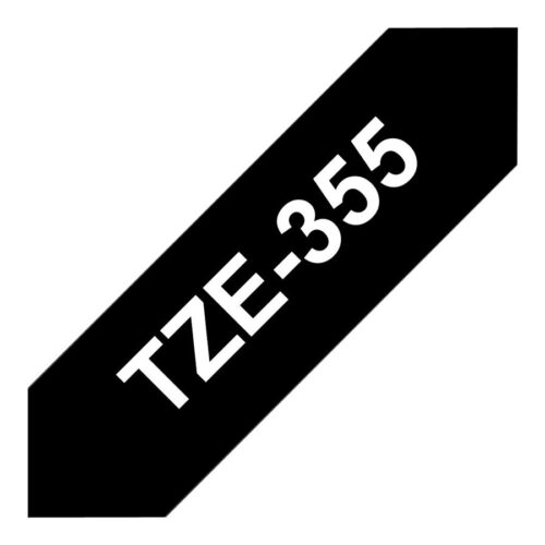 BROTHER P-TOUCH TZE-355 blanc sur noir 24mm