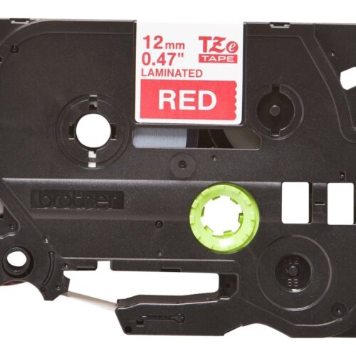 BROTHER P-TOUCH TZE-435 blanc sur rouge 12mm