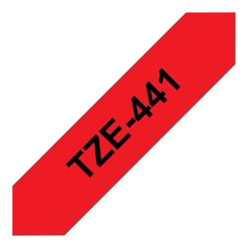 BROTHER P-TOUCH TZE-441 noir sur rouge 18mm