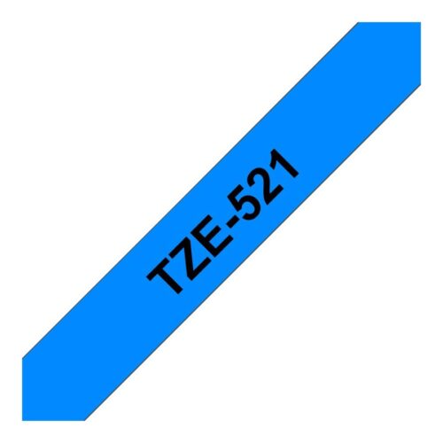 BROTHER P-TOUCH TZE-521 noir sur bleu 9mm