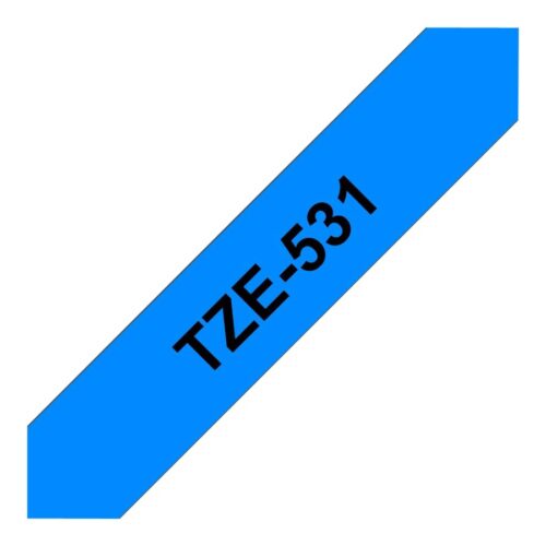 BROTHER P-TOUCH TZE-531 noir sur bleu 12mm