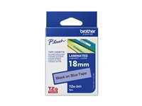 BROTHER P-TOUCH TZE-541 noir sur bleu 18mm