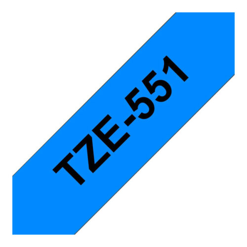 BROTHER P-TOUCH TZE-551 noir sur bleu 24mm