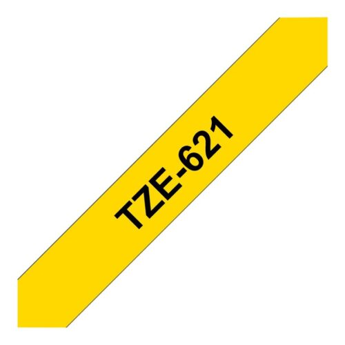 BROTHER P-TOUCH TZE-621 noir sur jaune  9mm