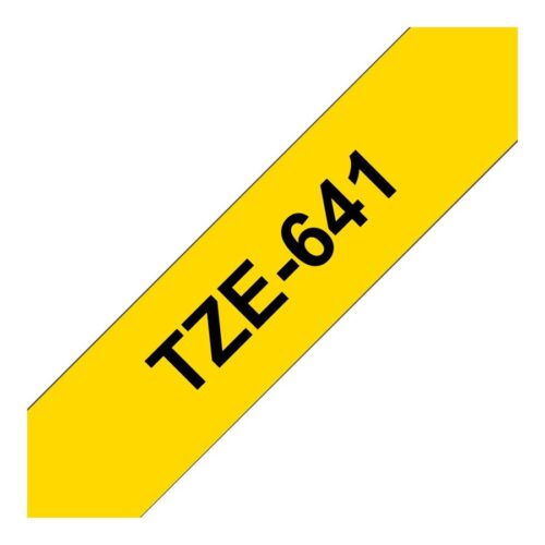 BROTHER P-TOUCH TZE-641 noir sur jaune  18mm