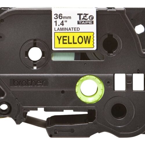 BROTHER P-TOUCH TZE-661 noir sur jaune  36mm