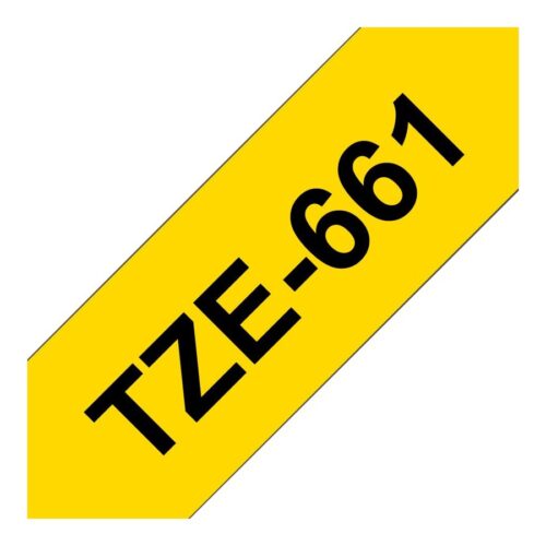 BROTHER P-TOUCH TZE-661 noir sur jaune  36mm