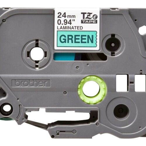 BROTHER P-TOUCH TZE-751 noir sur vert 24mm