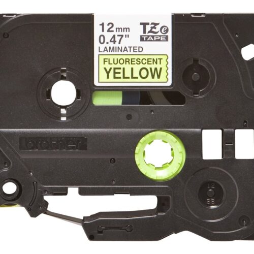 BROTHER P-TOUCH TZE-C31 noir sur neonjaune  12mm