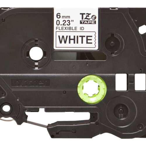 BROTHER P-TOUCH TZE-FX211 noir  in blanc 6mm