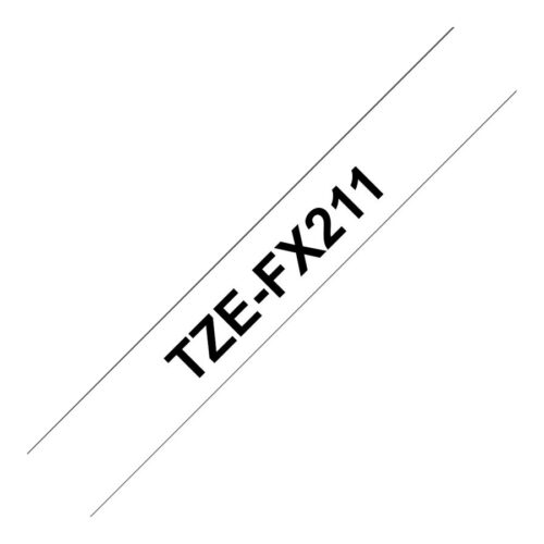 BROTHER P-TOUCH TZE-FX211 noir  in blanc 6mm