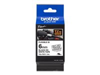 BROTHER P-TOUCH TZE-FX211 noir  in blanc 6mm