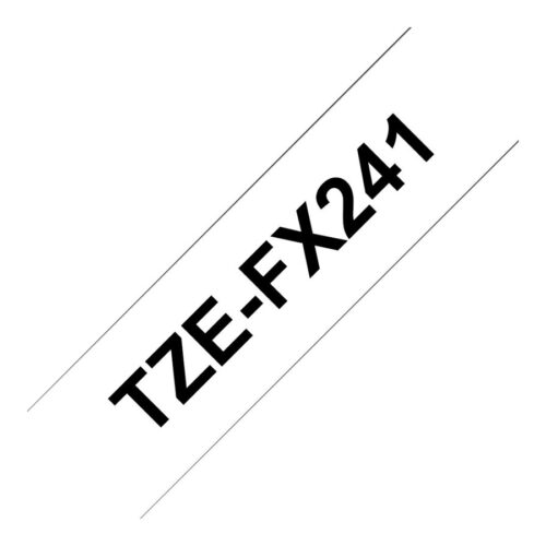 BROTHER P-TOUCH TZE-FX241 noir sur blanc 18mm