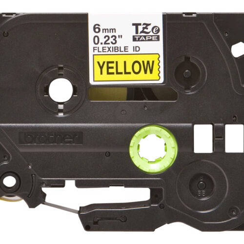 BROTHER P-TOUCH TZE-FX611 noir sur jaune  6 mm