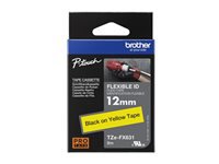 BROTHER P-TOUCH TZE-FX631 noir sur jaune  12mm