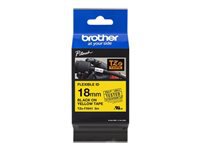 BROTHER P-TOUCH TZE-FX641 noir sur jaune  18mm