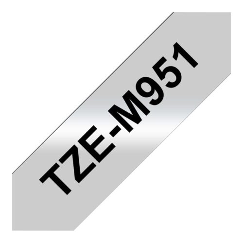 BROTHER P-TOUCH TZE-M951 noir sur silver-matt 24mm