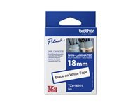 BROTHER P-TOUCH TZE-N241 noir sur blanc 18mm