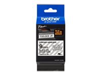 BROTHER P-TOUCH TZE-S121 noir sur clear 9mm extra gluey