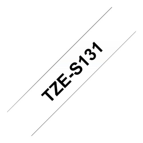 BROTHER P-TOUCH TZE-S131 noir sur clear 12mm extra gluant