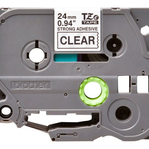 BROTHER P-TOUCH TZE-S151 noir sur clear 24mm extra gluey