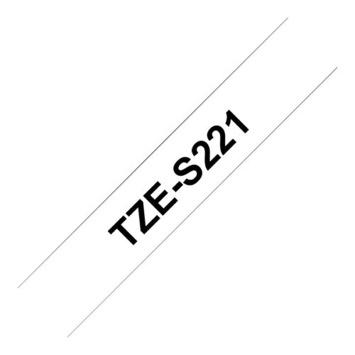BROTHER P-TOUCH TZE-S221 noir sur blanc 9mm extra gluey