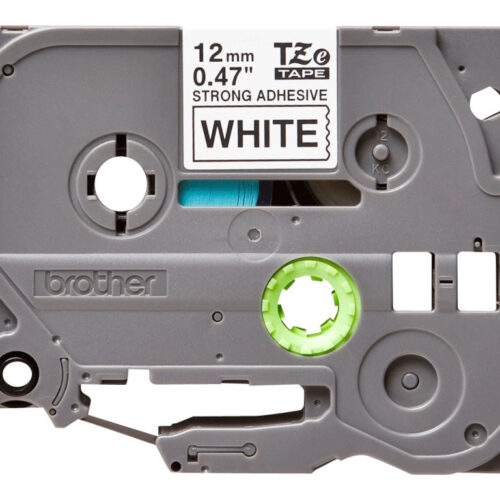 BROTHER P-TOUCH TZE-S231 noir sur blanc 12mm extra gluey