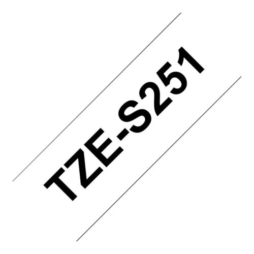 BROTHER P-TOUCH TZE-S251 noir sur blanc 24mm extra gluey