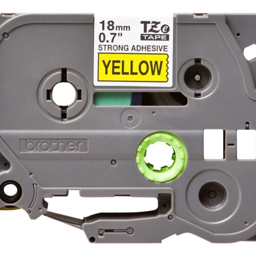 BROTHER P-TOUCH TZE-S641 noir sur jaune  18mm extra gluey