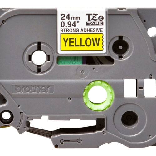 BROTHER P-TOUCH TZE-S651 noir sur jaune  24mm extra gluey