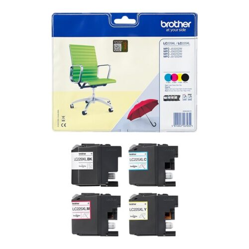BROTHER Pack blister de 4 cartouches d encre haute capacite pour MFC-J5320DW MFC-J5620DW MFC-J5720DW