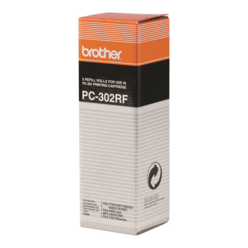 BROTHER PC-302RF rouleau de transfert noir 235 pages refill pack de 2