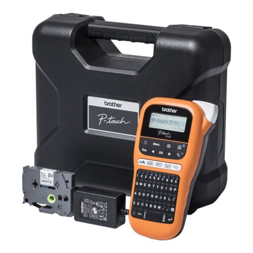 BROTHER PT-E110VP Etiqueteuse portable pour les electriciens livree avec mallette de transport et adaptateur secteur
