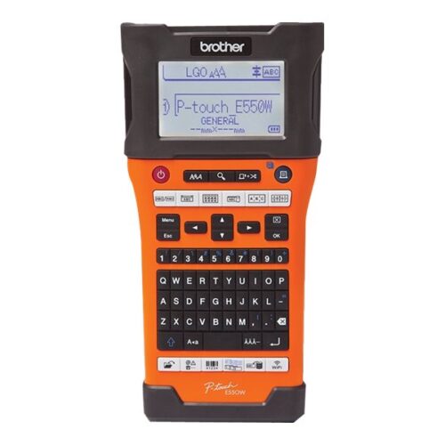 BROTHER PTE550WVPYP etiqueteuse industrielle USB et Wifi Ruban 24 mm max AZERTY livré avec mallette batterie adaptateur rempla