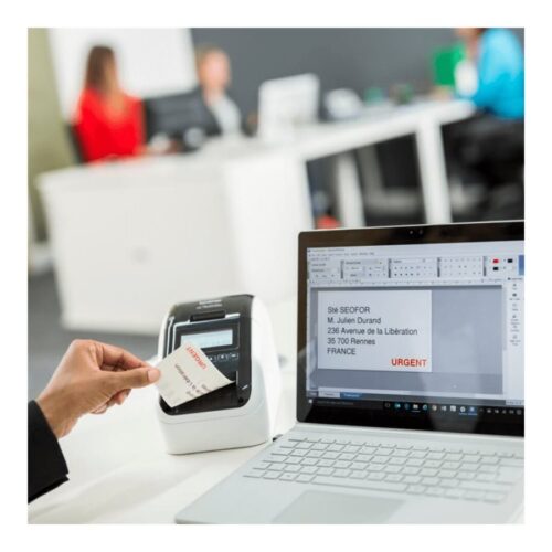 BROTHER QL-820NWBCVM Label Printer 176mm/sec Visitor Badge/event Pass Wi-Fi Ethernet Bluetooth Airprint LCD-display
