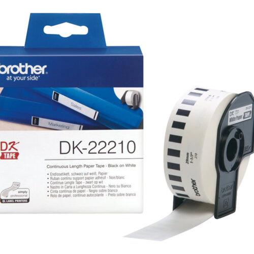 BROTHER Ruban continu Papier, Noir/Blanc, Largeur 29 mm