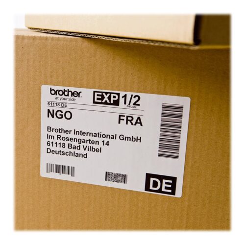 BROTHER Ruban DK label – Rouleau etiquettes adhesives 103,6 mm x 164,3 mm 180 unites/rouleau