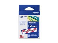 BROTHER Ruban laminé Noir sur Motifs Vichy Rouge 12mm (4m)