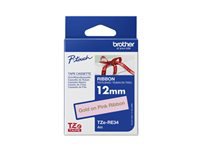 BROTHER Ruban tissus Or sur Rose 12mm (4m)