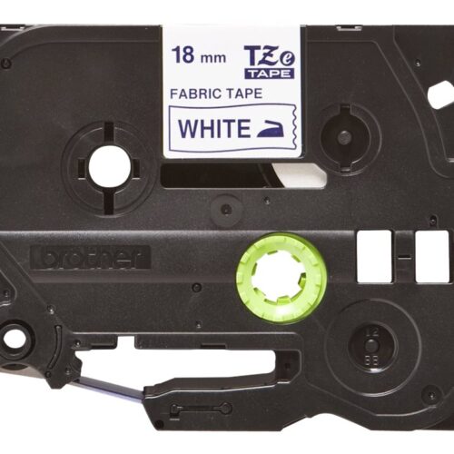 BROTHER Ruban TZeFA4B 18mm Bleu sur fond Blanc Thermo collant, 3M